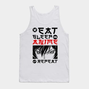 EAT SLEEP ANIME REPEAT Tank Top